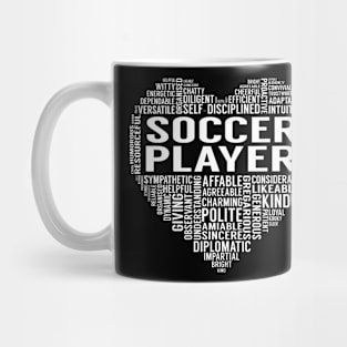 Soccer Player Heart Mug